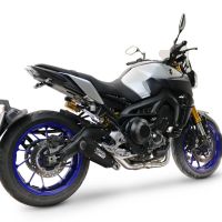GPR exhaust compatible with Yamaha Mt-09 2017-2020, GP-Revo Black Titanium, Homologated silencer for noise including full line,db killer and catalyst compliant for inspection 