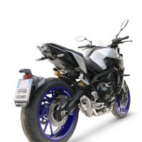 GPR exhaust compatible with Yamaha Mt-09 2014-2016, GP-Revo Titanium, Homologated silencer for noise including full line,db killer and catalyst compliant for inspection 