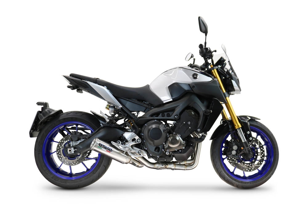 GPR exhaust compatible with Yamaha Mt-09 2017-2020, M3 Inox , Homologated legal full system exhaust, including removable db killer and catalyst 