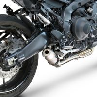 GPR exhaust compatible with Yamaha Mt-09 2021-2024, Deeptone Inox, Racing full system exhaust, including removable db killer 