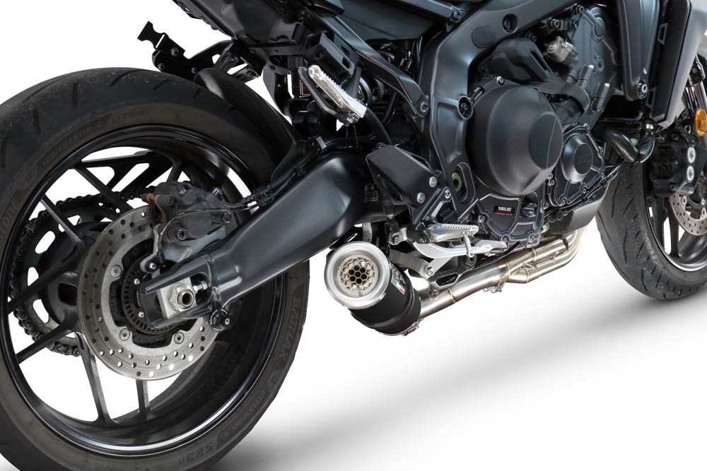 GPR exhaust compatible with Yamaha Mt-09 2025-2026, M3 Black Titanium, Racing full system exhaust, including removable db killer/spark arrestor 