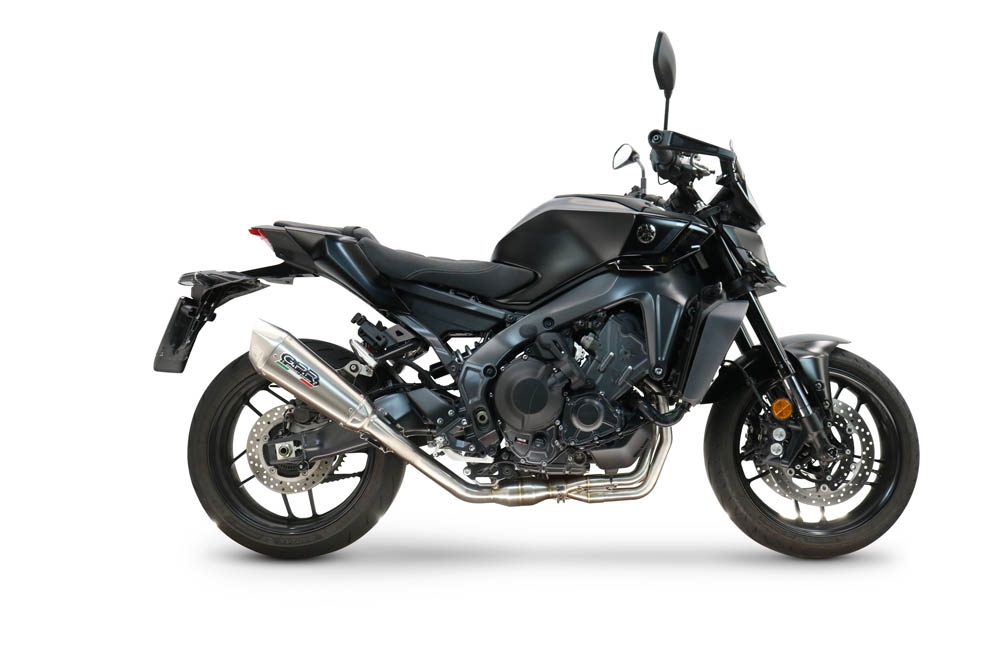 GPR exhaust compatible with Yamaha Mt-09 2025-2026, GP-Revo Titanium, Homologated silencer for noise including full line,db killer and catalyst compliant for inspection 