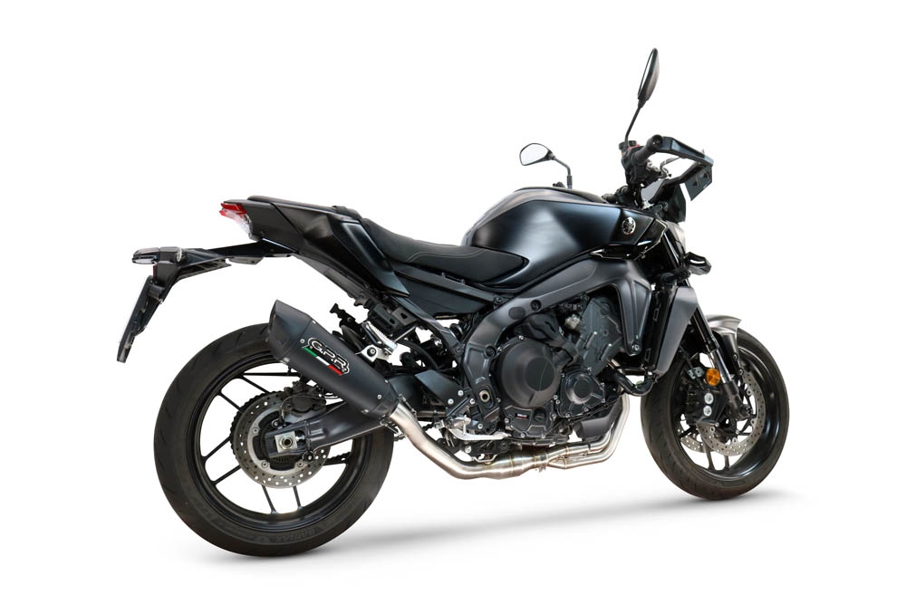 GPR exhaust compatible with Yamaha Mt-09 2025-2026, GP-Revo Black Titanium, Homologated silencer for noise including full line,db killer and catalyst compliant for inspection 