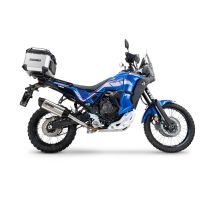 GPR exhaust compatible with Yamaha Tenere 700 2021-2024, Furore-X Titanio, Homologated legal slip-on exhaust including removable db killer and link pipe 