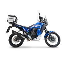 GPR exhaust compatible with Yamaha Tenere 700 2021-2024, Furore-X Titanio Nero, Homologated legal slip-on exhaust including removable db killer and link pipe 