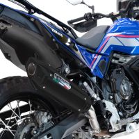 Exhaust compatible with Triumph Tiger 900 GT / Pro / Rally Pro 2024-2025, Furore-X Titanio Nero, Slip-on exhaust including removable db killer and link pipe, not EPA-compliant 