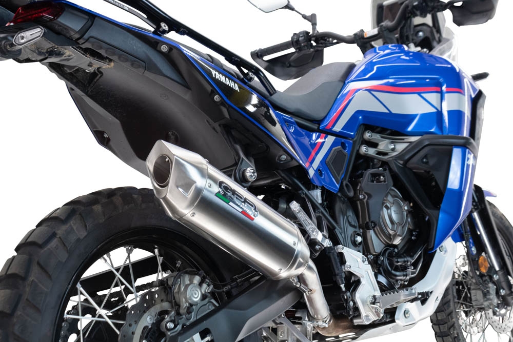 Exhaust compatible with Yamaha Tenere 700 2025-2026, Furore-X Acciaio Inox, Slip-on exhaust including removable db killer and link pipe, EPA-compliant 