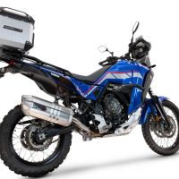 Exhaust compatible with Yamaha Tenere 700 2025-2026, Hyper Sonic Inox, Slip-on exhaust including removable db killer and link pipe, EPA-compliant 