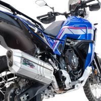 Exhaust compatible with Yamaha Tenere 700 2025-2026, Hyper Sonic Inox, Slip-on exhaust including removable db killer and link pipe, EPA-compliant 