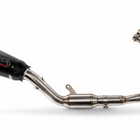 GPR exhaust compatible with Yamaha YZF R7 2021-2024, GP-Revo Black Titanium, full system exhaust legal for UK and non-EU countries including removable db killer 