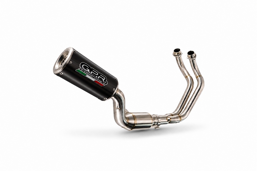 GPR exhaust compatible with Yamaha YZF R7 2021-2024, M3 Black Titanium, full system exhaust legal for UK and non-EU countries including removable db killer 