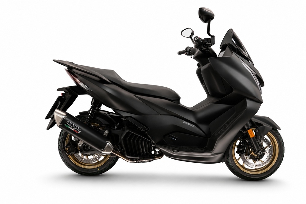 GPR exhaust compatible with Zontes D 125 2022-2024, Furore-X Scooter, Homologated legal full system exhaust, including removable db killer and catalyst 