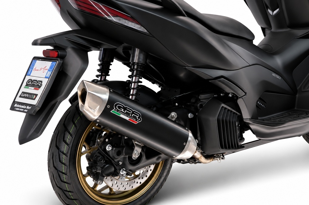 GPR exhaust compatible with Zontes D 125 2022-2024, Furore-X Scooter, Homologated legal full system exhaust, including removable db killer and catalyst 