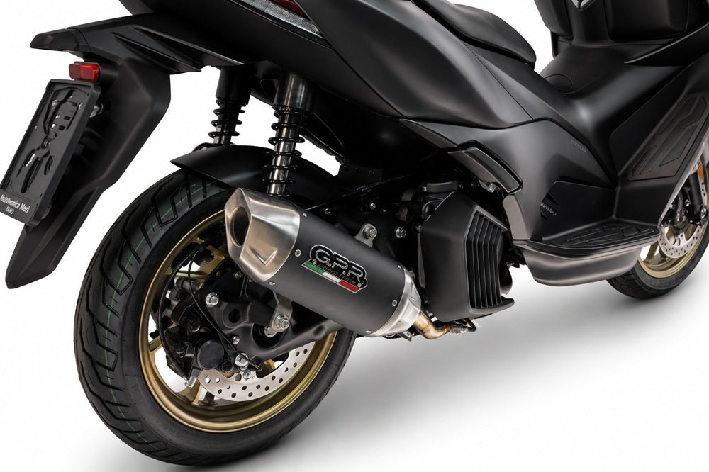 GPR exhaust compatible with Zontes D 125 2022-2024, Furore-X Scooter, Racing full system including manifold and removable db killer 