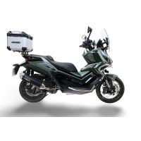 Top case GPR TECH compatible with  Zontes 368G ETC MY 26 2026/2027 GPR TECH Top case in aluminum, silver color, including roof rack and specific plate Capacity 35 LT.
