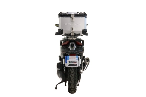Top case GPR TECH compatible with  Zontes 368 G 2025/2026 GPR TECH Top case in aluminum, silver color, including roof rack and specific plate Capacity 35 LT.