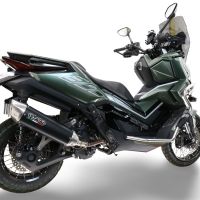 Exhaust compatible with Zontes 365D 2024-2026, Furore-X Scooter, Slip-on exhaust including link pipe and removable db killer 
