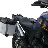 GPR TECH compatible with  Zontes 703 F 2025/2026 GPR TECH Pair of side cases aluminum made, silver color with specific pannier holder Capacity 38 LT. + 38 LT.