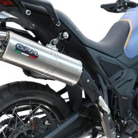 GPR exhaust compatible with Zontes 703 F 2025-2026, Dual Inox, Racing slip-on exhausts including link pipe and removable db killer 