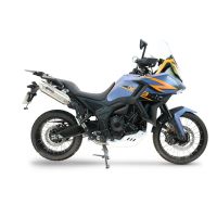 GPR exhaust compatible with Zontes 703 F 2025-2026, Furore-X Acciaio Inox, Homologated legal slip-on exhaust including removable db killer and link pipe 