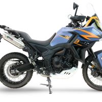 GPR exhaust compatible with Zontes 703 F 2025-2026, Furore-X Acciaio Inox, Homologated legal slip-on exhaust including removable db killer and link pipe 