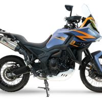 GPR exhaust compatible with Zontes 703 F 2025-2026, Furore-X Titanio, Homologated legal slip-on exhaust including removable db killer and link pipe 