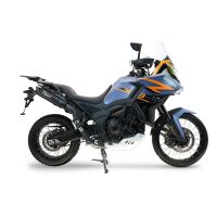 GPR exhaust compatible with Zontes 703 F 2025-2026, Furore-X Titanio Nero, Homologated legal slip-on exhaust including removable db killer and link pipe 