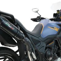 GPR exhaust compatible with Zontes 703 F 2025-2026, Furore-X Titanio Nero, Homologated legal slip-on exhaust including removable db killer and link pipe 