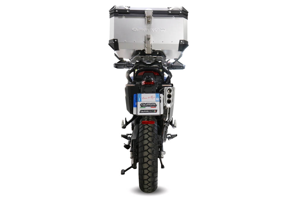 GPR TECH compatible with  Zontes 703 F 2025/2026 GPR TECH Top case in aluminum, silver color with specific plate included Capacity 45 LT.