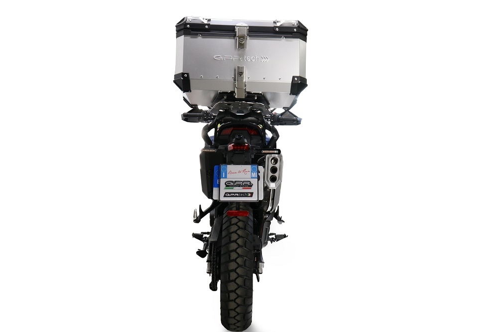GPR TECH compatible with  Zontes 703 F 2025/2026 GPR TECH Top case in aluminum, silver color with specific plate included Capacity 45 LT.