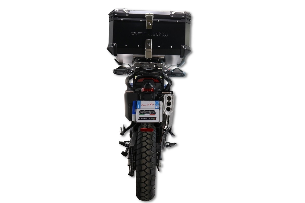 GPR TECH compatible with  Zontes 703 F 2025/2026 GPR TECH Top case in aluminum, black color with specific plate included Capacity 55 LT.