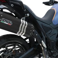 GPR exhaust compatible with Zontes 703 F 2025-2026, Hyper Sonic Titanium, Homologated legal slip-on exhaust including removable db killer and link pipe 