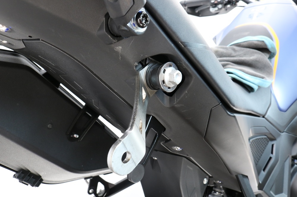 GPR exhaust compatible with Zontes 703 F 2025-2026, Hyper Sonic Titanium, Homologated legal slip-on exhaust including removable db killer and link pipe 