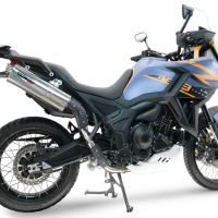 GPR exhaust compatible with Zontes 703 F 2025-2026, Trioval, Homologated legal slip-on exhaust including removable db killer and link pipe 